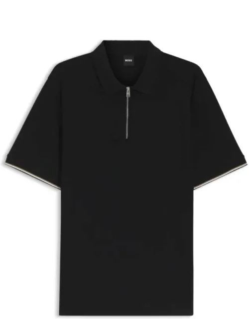 Cotton-piqué Polo Shirt With Zip Neck