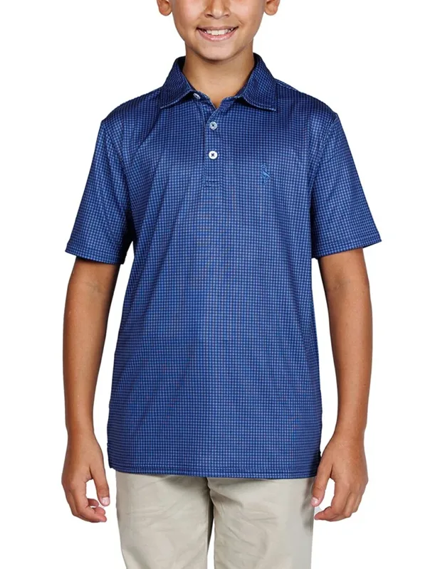 Mini Houndstooth Performance Polo Shirt