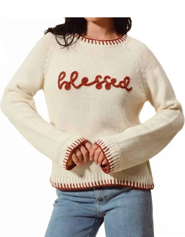 Blessed Blanket Stitch Sweater