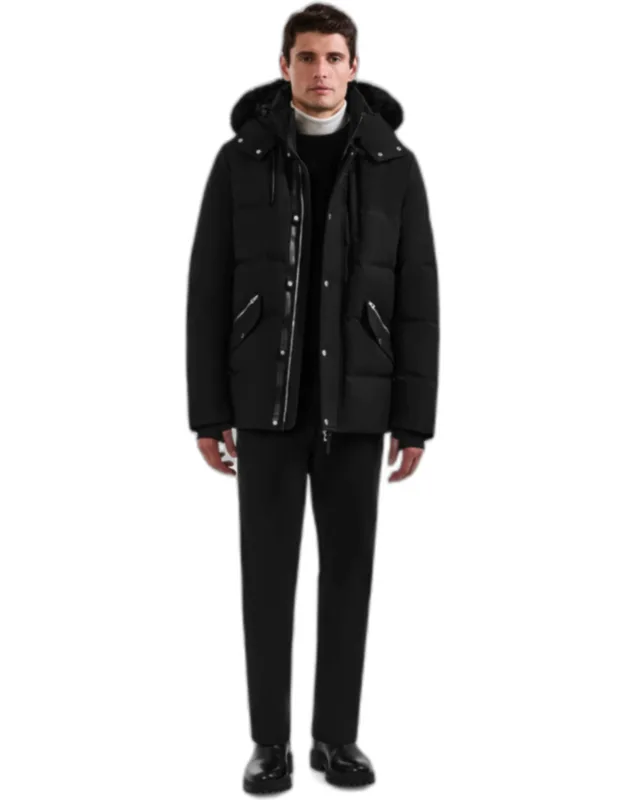 Quilted Down Parka With Faux Fur