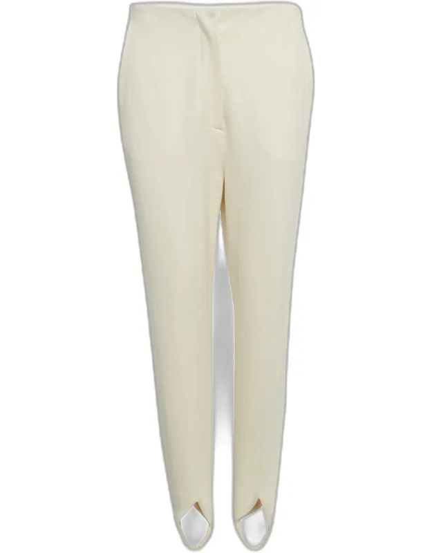 Cream Jersey Darby Stirrup Leggings