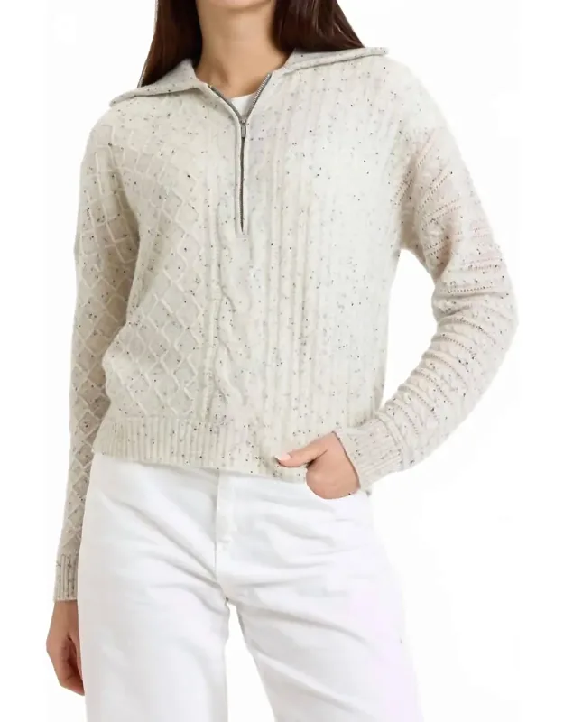 Mix Cable Half Zip Jumper