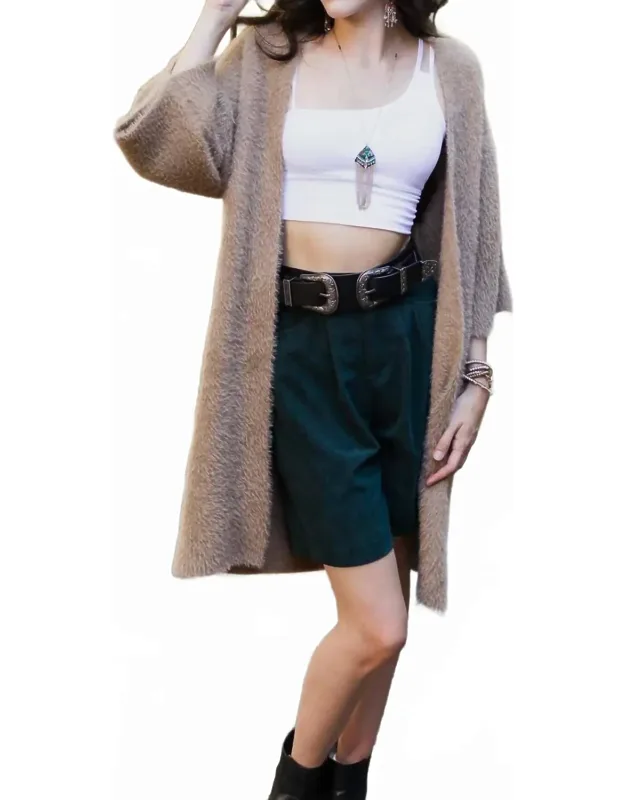 Ultra-soft Luxe Mohair Knit Cardigan