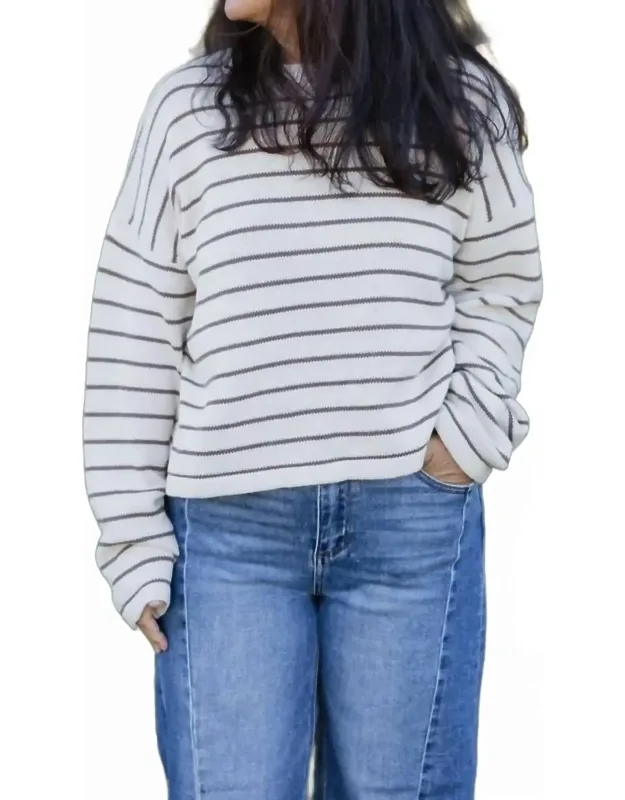 Striped Drop Shoulder Sweater
