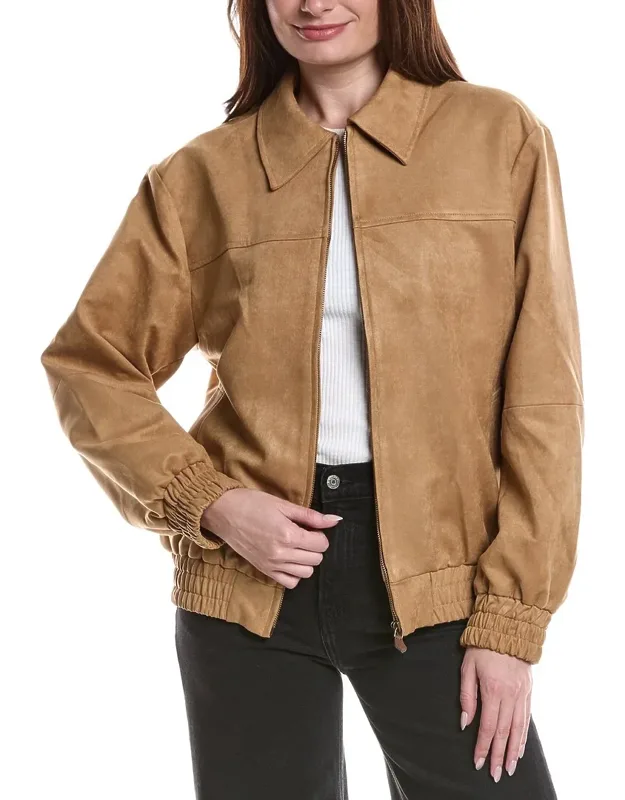 Faux Suede Work Jacket
