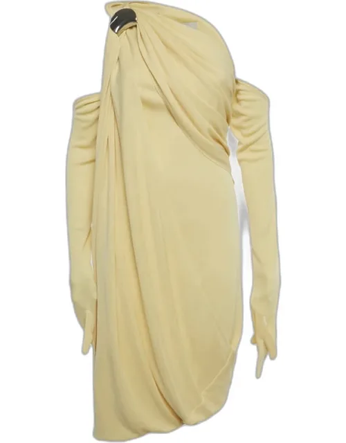 One-shoulder Draped Mini Dress