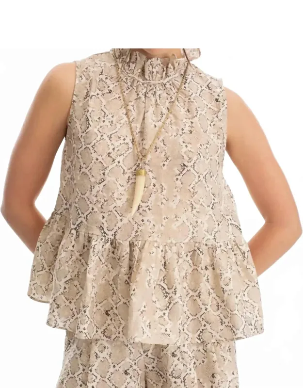 Daisy Metallic Linen Top