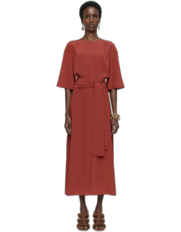 Crepe De Soie Silk Dress