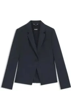 Melange Slim-fit Blazer In Virgin Wool