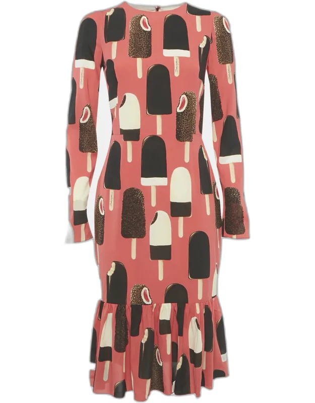 Gelato Popsicle-print Silk Charmeuse Dress