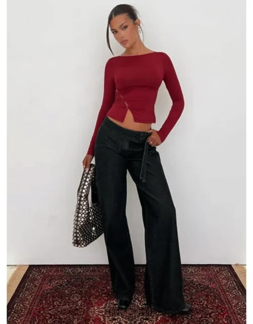 Boxie Mid Rise Wide Leg Jeans