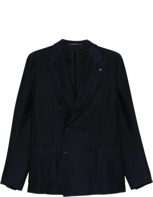 Blazer With Patch Pockets And Peak Lapels