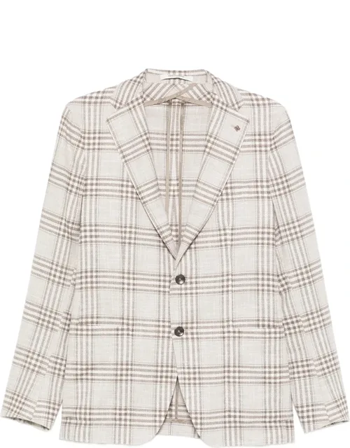 Checked Single-breasted Blazer