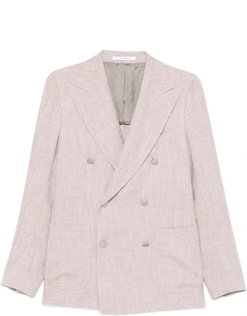Double-breasted Herringbone Blazer