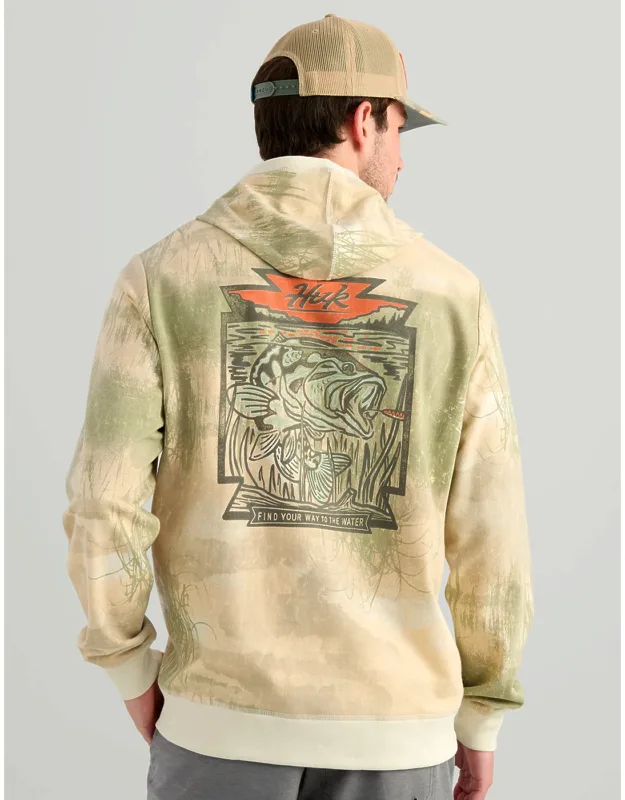 Edisto Bass Batch Printed Terry Hoodie