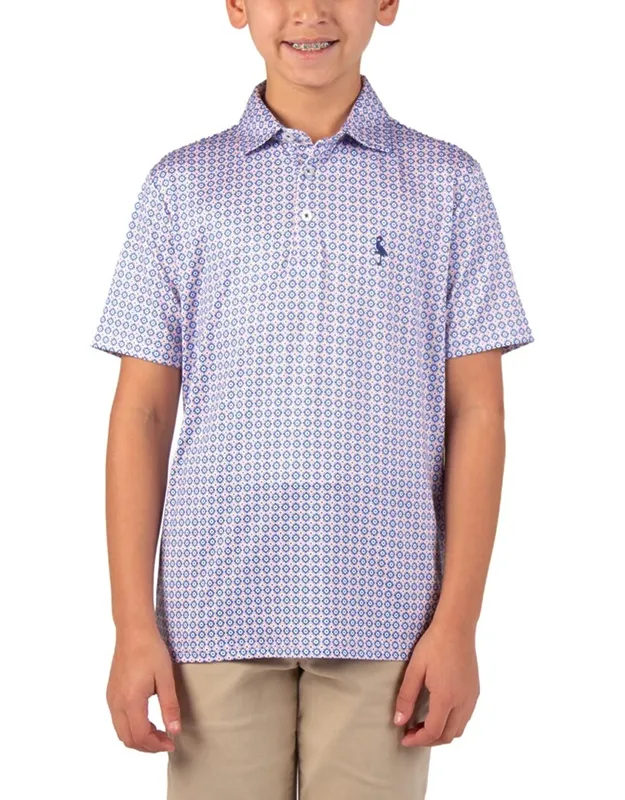 Floral Geo Performance Polo Shirt