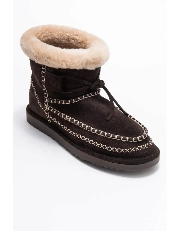 Jorel Leather Fur Lined Ankle Boots