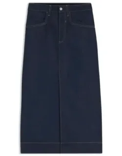 Midi Skirt In Rigid Denim