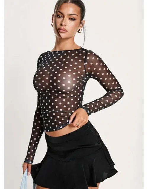 Rosenda Mesh Long Sleeve Top