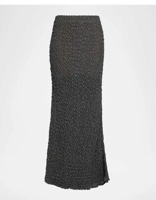 Bubble Jacquard Maxi Skirt