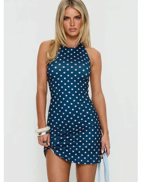 _priscelle Halter Mini Dress With Tie Straps And Low Back_