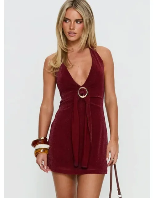 Amiro Halter Plunge Mini Dress
