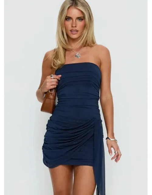 Strapless Drape Mini Dress