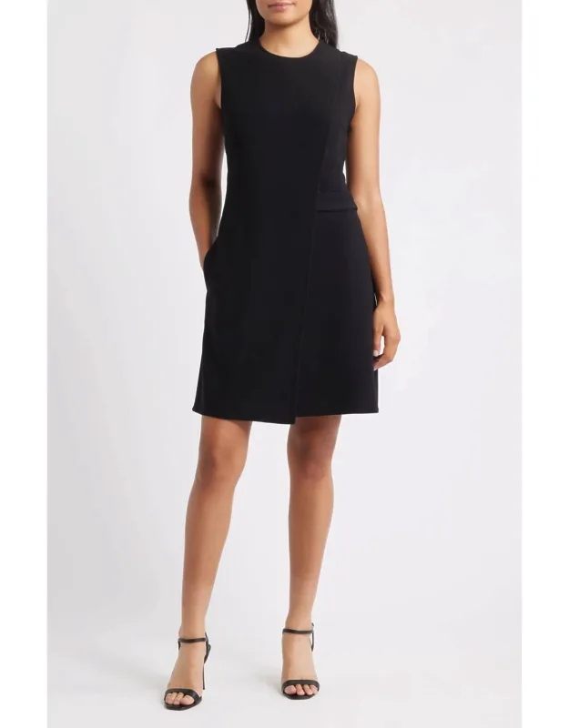 Scuba Knit Angled Mini Dress
