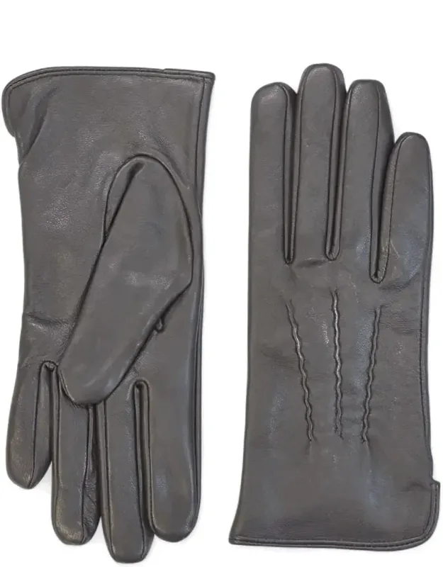 Leather Gloves Winter Warm Wool Lined Touchscreen