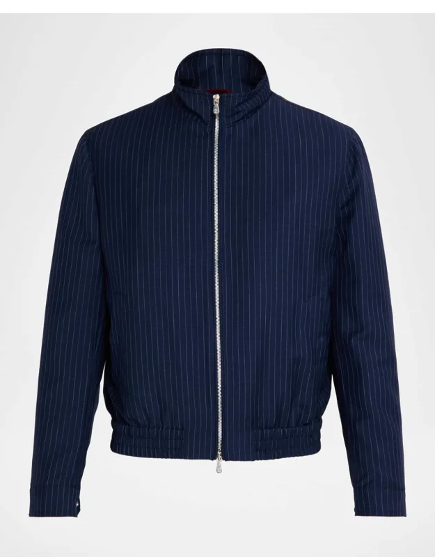 Hairline Stripe Full-zip Jacket