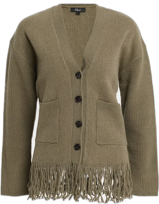 Fringe Wool-blend Cardigan