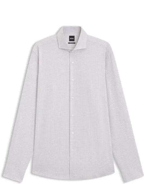 Checked Regular-fit Shirt In Cotton Twill