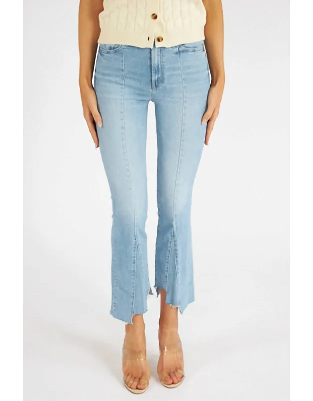 Insider Crop Pointy Fray High Rise Bootcut Jeans