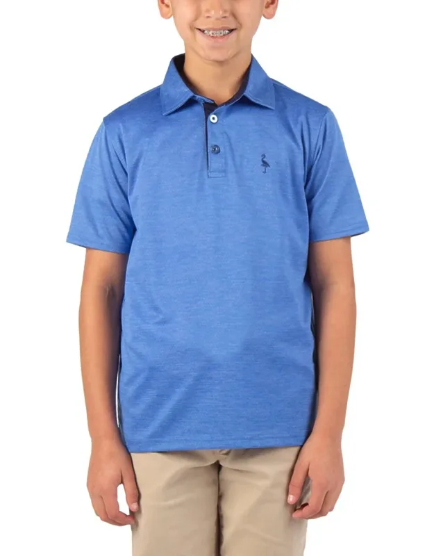 Melange Mesh Performance Polo Shirt