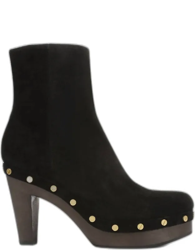 Gavi Clog Studded Heeled Booties