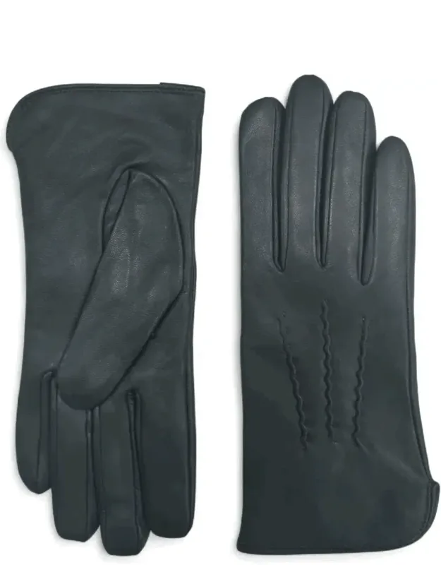 Leather Gloves Winter Warm Wool Lined Touchscreen