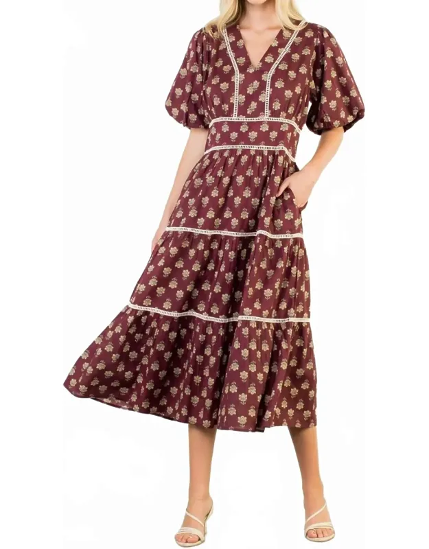 Adelyn Midi Print Dress