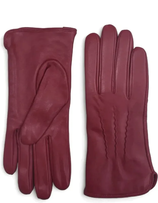Leather Gloves Winter Warm Wool Lined Touchscreen