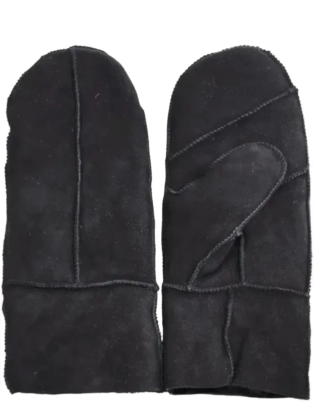 Sheepskin Mittens With Shearling Wool Lining