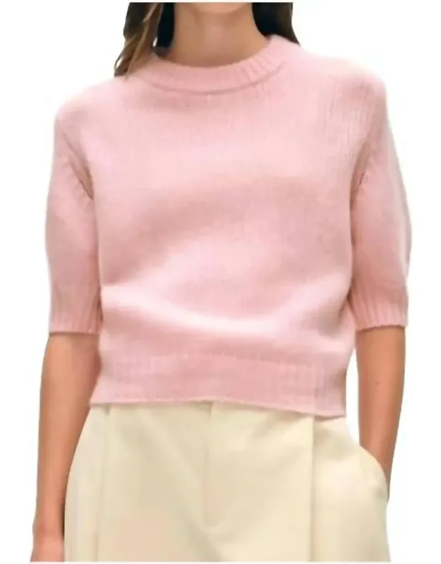 Featherweight Puff Sleeve Crew Sweater