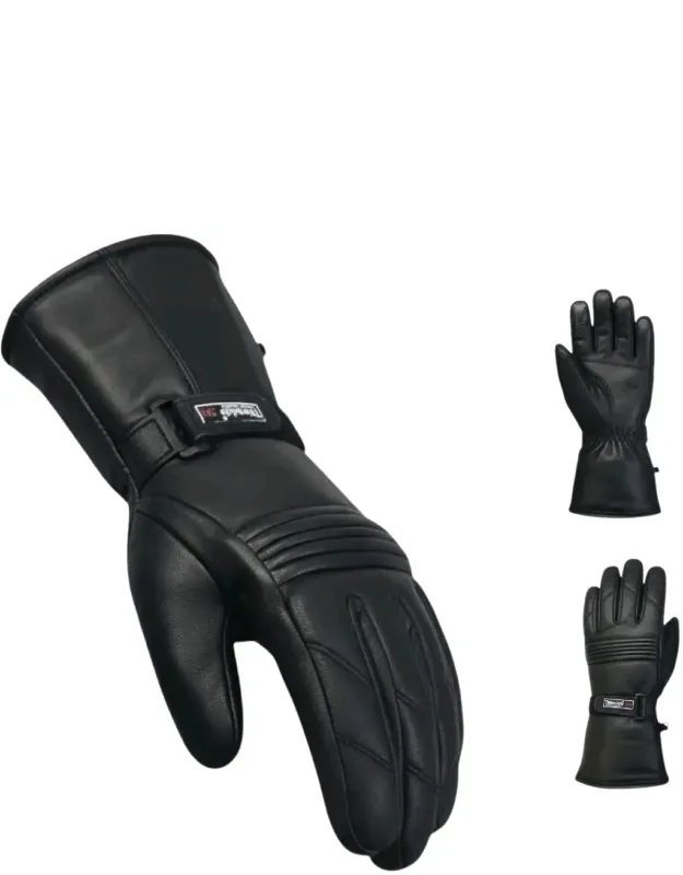 Cowhide Motorcycle Gloves With 3m Thinsulate Thermal Insulation