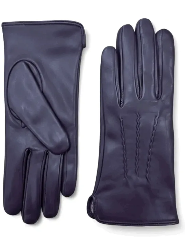 Leather Gloves Winter Warm Wool Lined Touchscreen