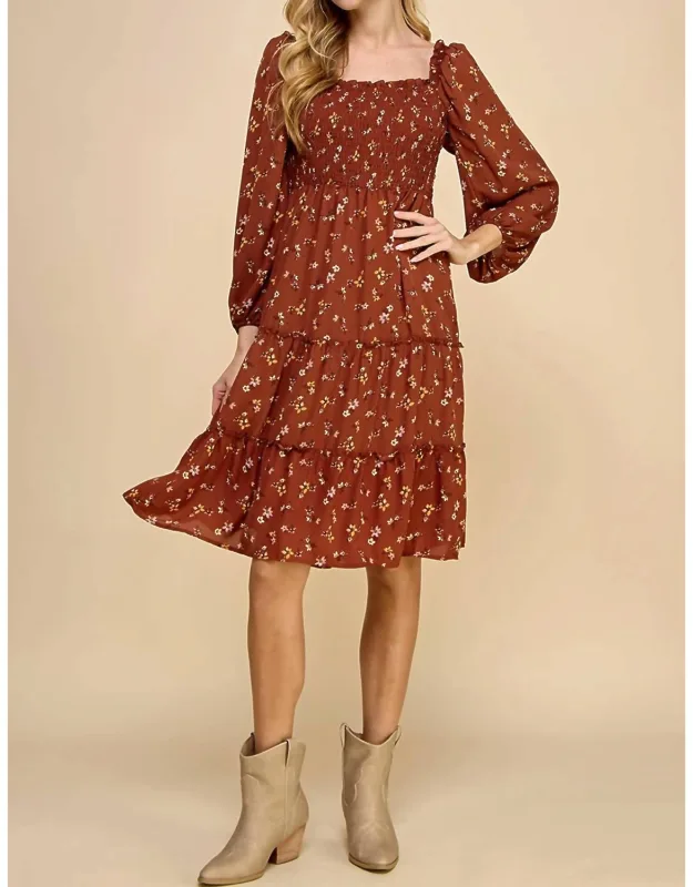 Tiered Floral Dress
