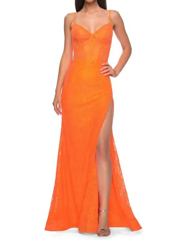 Stretch Lace V-neck Dress