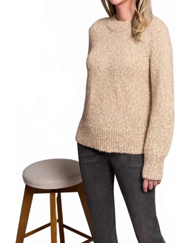 Novelty Mix Longsleeve Mock Neck Sweater