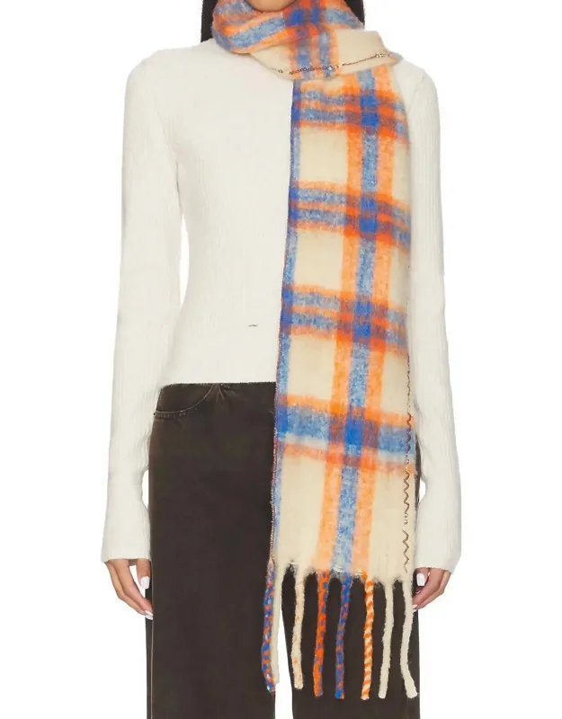 Highland Plaid Skinny Scarf