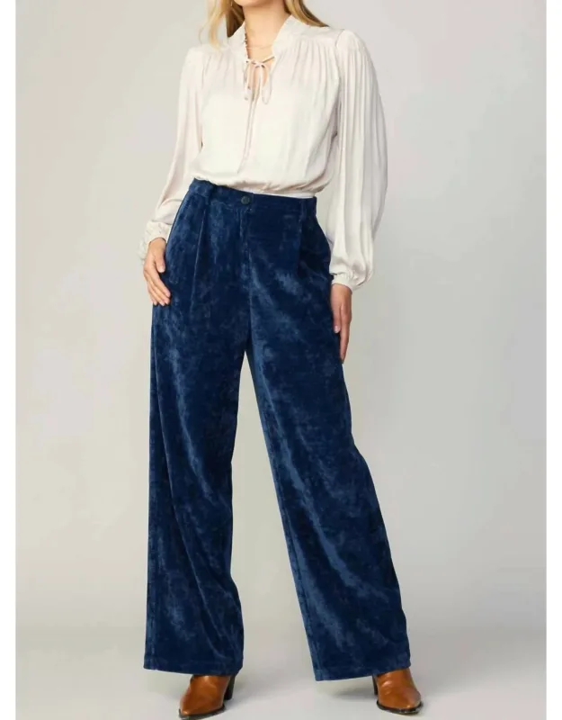 Corduroy High Waist Wide Pants With Pleated Pockets