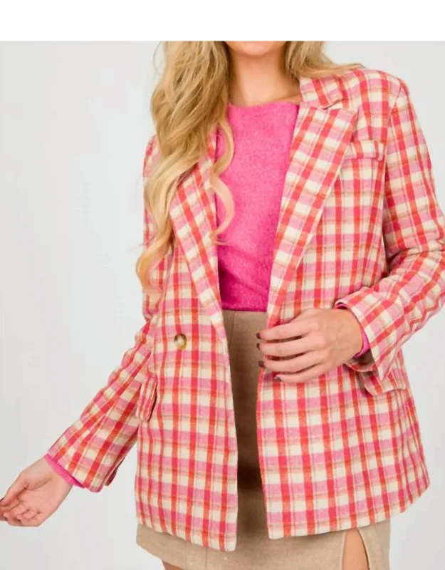 Plaid Printed Blazer