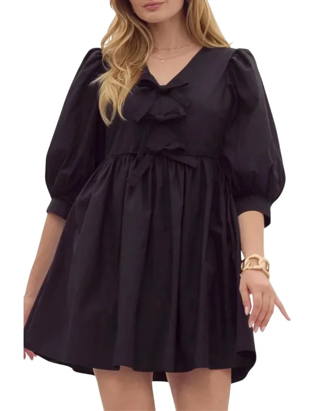 Bow Front Mini Dress