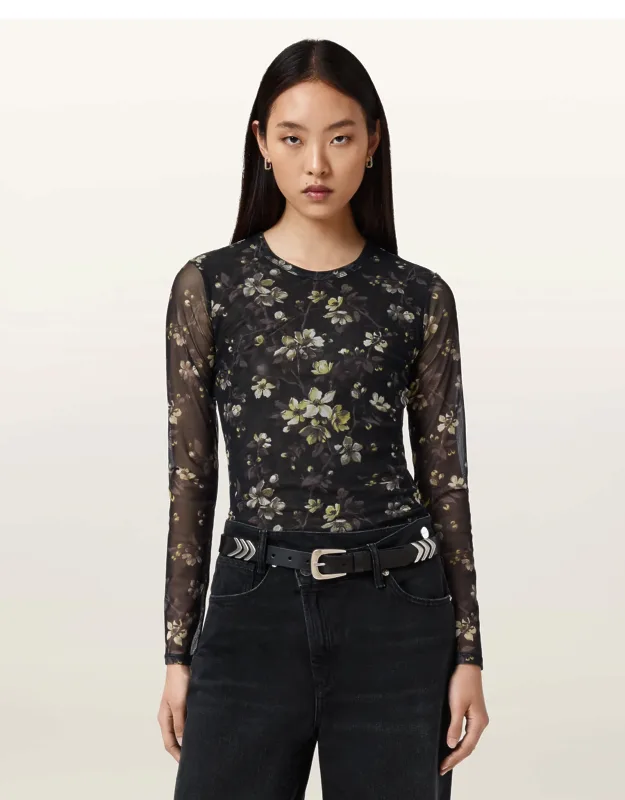 Mesh Long Sleeve T-shirt